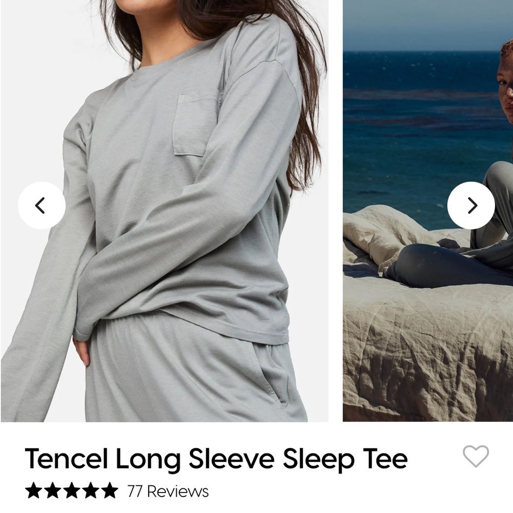 MATE THE LABEL Tencel Long Sleeve Sleep Tee | Sage 🌿